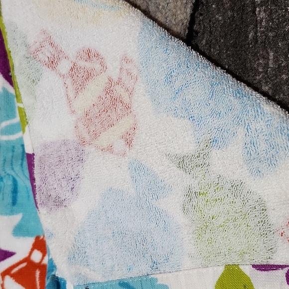 HOME STUDIO TROPICAL FISH THICK COTTON BATH/KITCHEN TOWELS SET-OF-2 PRICE FIRM - Picture 5 of 11